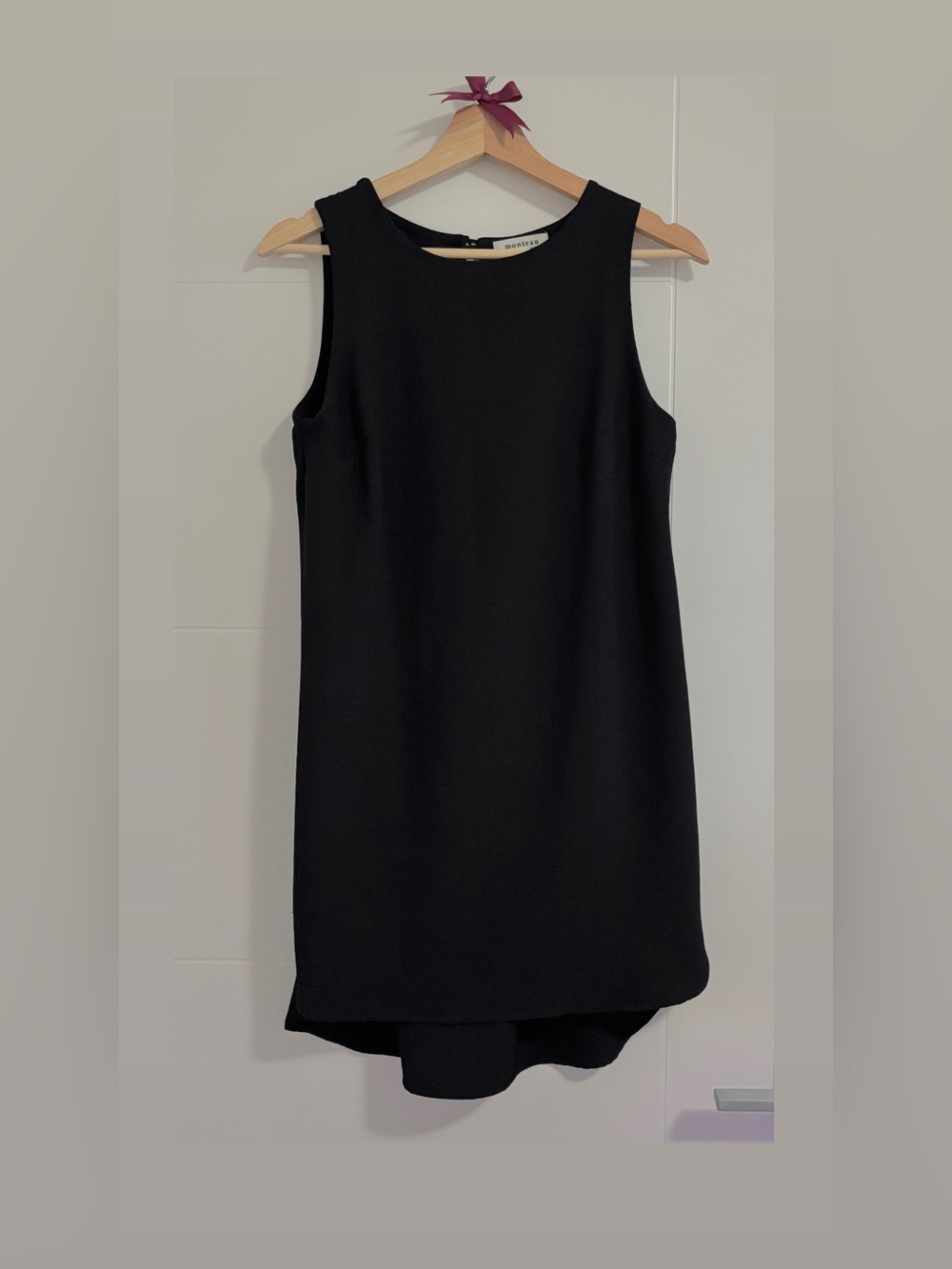 Monteau Black Sleeveless Mini Shift Dress